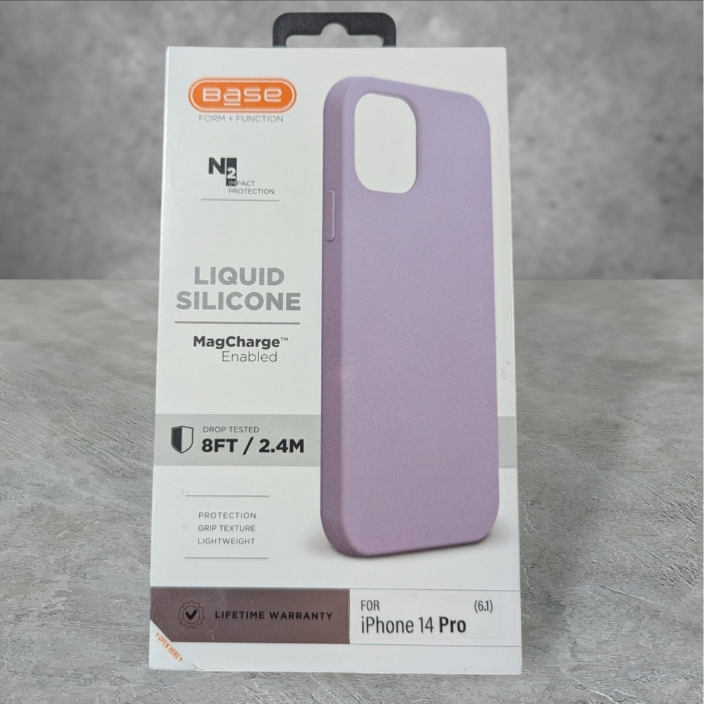 A9. Base Liquid Silicone MagCharge Case For Apple iPhone 14 Pro In Purple